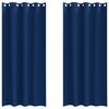 vidaXL Firany blackout z k&oacute;łkami 2 szt. Ciemnoniebieski 225 x 140 cm
