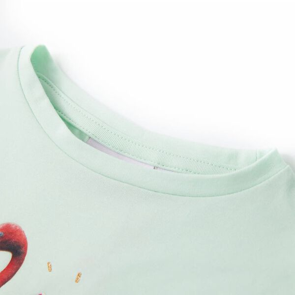 Koszulka dziecięca z kr&oacute;tkimi rękawami, jasnomiętowa, 140