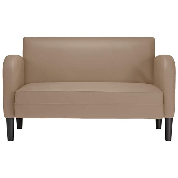 vidaXL Sofa dwuosobowa Cappuccino 110 cm Sk&oacute;ra ekologiczna