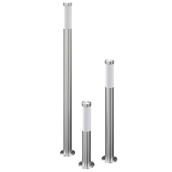 vidaXL Zestaw lamp ogrodowych, 3-cz., wodoszczelny, stal nierdzewna