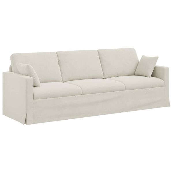 vidaXL Sofa Kremowy 228 x 78 x 80 cm Aksamit