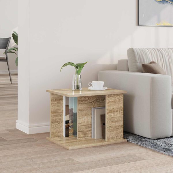 vidaXL Regał na gazety z p&oacute;łką Dąb Sonoma 35 x 35 x 45 cm