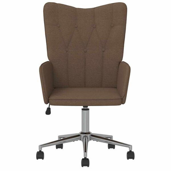 vidaXL Fotel, brązowy, obity tkaniną