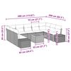 vidaXL Zestaw Sof na Ogr&oacute;d 10 pcs beżowo-biały