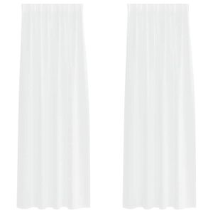 vidaXL Firany Voile 2 szt. Biały 260 x 140 cm Poliester