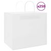 vidaXL Torby papierowe 250 szt. z uchwytami białe 32x22x28 cm
