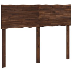 vidaXL Zagł&oacute;wek z naturalnym brzegiem ROSTOCK Ciemny brąz 120 cm