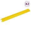 vidaXL Najazdy kablowe, 2 szt., 98,5 cm, ż&oacute;łte