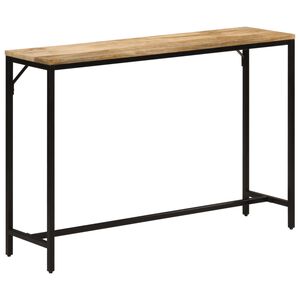 vidaXL Stolik konsolowy, 110x30x75 cm, surowe drewno mango i żelazo