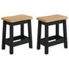 VidaXL Stołek barowy EKAI 2 pcs Czarny 40 x 29 x 45,5 cm