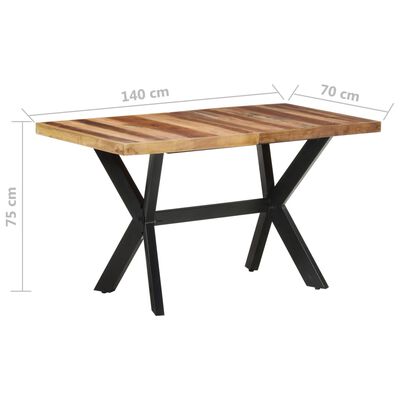 vidaXL Stół jadalniany, 140x70x75 cm, drewno z miodowym wykończeniem