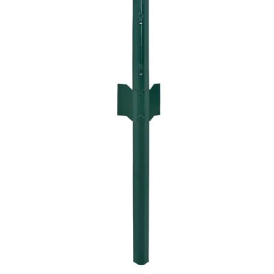 vidaXL Siatka ogrodzeniowa ze słupkami, stal, 25 x 0,5 m, zielony