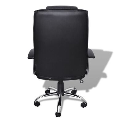Luksusowy fotel biurowy, czarny, 65 x 66 x 107-117 cm