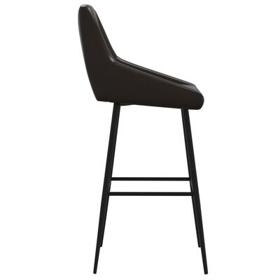 vidaXL Krzesła barowe, 2 szt., szare, sztuczna skóra