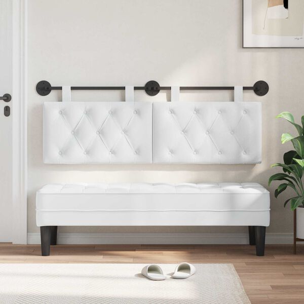 vidaXL Wisząca Głowa Biały 150 x 55 x 7 cm tkanina