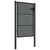vidaXL Brama ogrodowa antracytowa 100x150 cm stalowa
