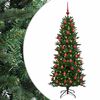 vidaXL Sztuczna choinka z bombką 120 cm 150 LED Ciepła biel PVC i PE