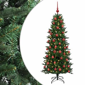 vidaXL Sztuczna choinka z bombką 120 cm 150 LED Ciepła biel PVC i PE