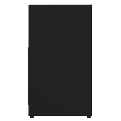 vidaXL Szafka łazienkowa, czarna, 60x33x61 cm, materiał drewnopochodny