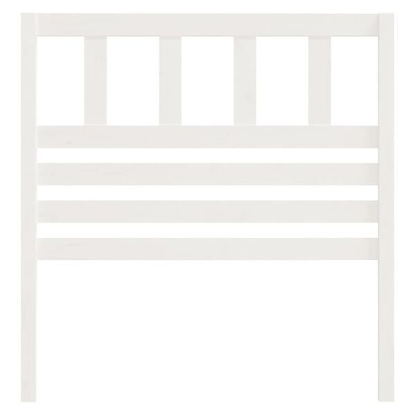 vidaXL Wezgłowie ł&oacute;żka, białe, 81x4x100 cm, lite drewno sosnowe