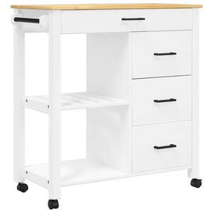 vidaXL W&oacute;zek kuchenny MONZA, 84x40x88,5 cm, lite drewno sosnowe