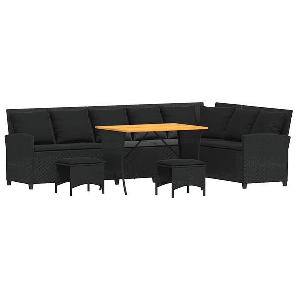 vidaXL 4-częściowy zestaw ogrodowy z poduszkami w kształcie litery L