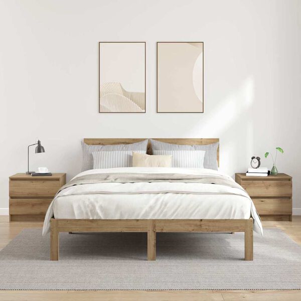 vidaXL Szafki nocne, 2 szt., dąb artisan, 50x40x43.5 cm