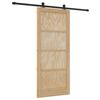vidaXL Drzwi przesuwne Naturalny i czarny 86 x 198,5 cm
