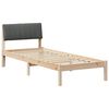 vidaXL Rama ł&oacute;żka Z zagł&oacute;wkiem brązowy i ciemnoszary 75 x 190 cm