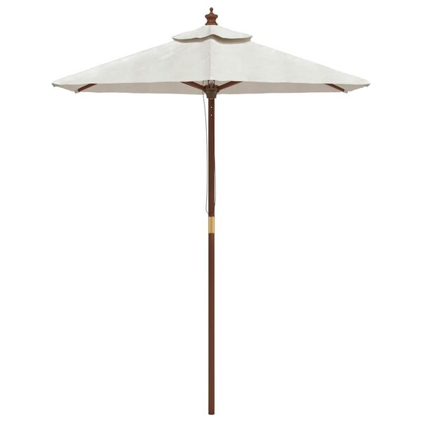 vidaXL Parasol ogrodowy na drewnianym słupku, piaskowy, 196x231 cm
