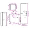 vidaXL Zestaw mebli łazienkowych z przechowywaniem 4 pcs Stare drewno