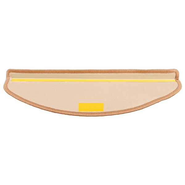 vidaXL Samoprzylepne nakładki na schody, 10 szt., 65x21x4 cm, beżowe