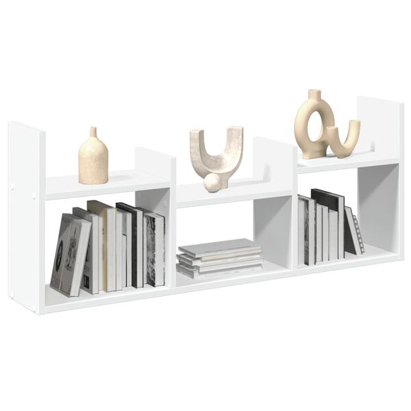 vidaXL P&oacute;łka ścienna, 100x18x40 cm, biała, materiał drewnopochodny