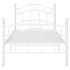vidaXL Rama ł&oacute;żka, biała, metalowa, 100 x 200 cm