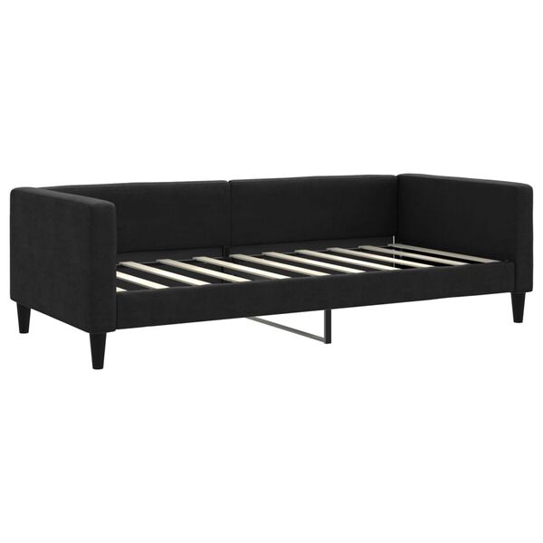 vidaXL Sofa z materacem, czarna, 90x190 cm, tkanina