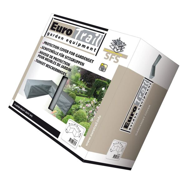 Eurotrail Pokrowiec na ławkę ogrodową w kształcie L, 305x305x100/70 cm