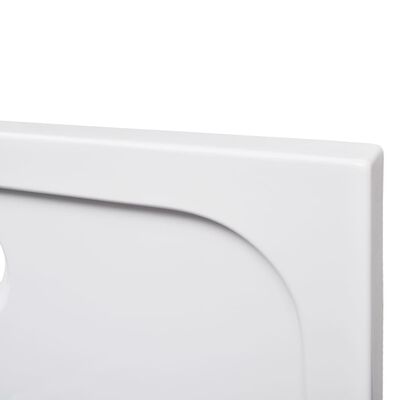 vidaXL Brodzik prysznicowy prostokątny, ABS, biały, 80 x 110 cm