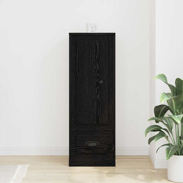 vidaXL Highboard z szufladą Czarny Dąb 36 x 35.5 x 103.5 cm
