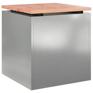 vidaXL Ławka ogrodowa Srebrny 40 x 40 x 43 cm Stal galwanizowana