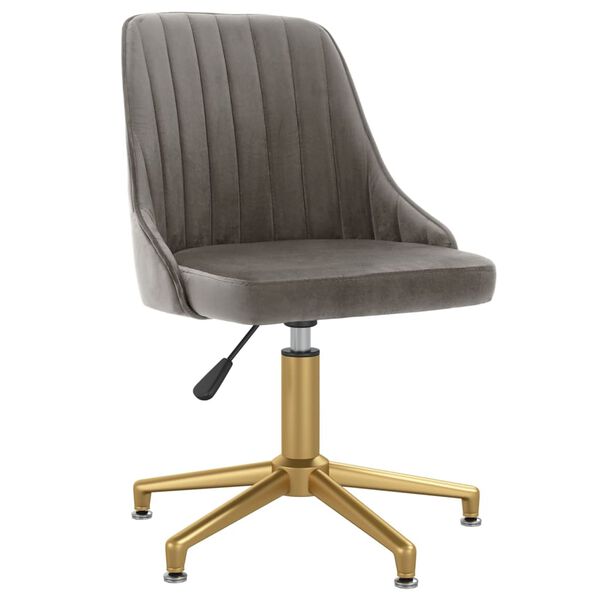 vidaXL Obrotowe krzesła stołowe, 2 szt., jasnoszare, aksamitne