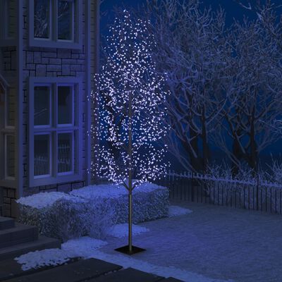 vidaXL Drzewko świecące na niebiesko, 1200 LED, kwiat wiśni, 400 cm
