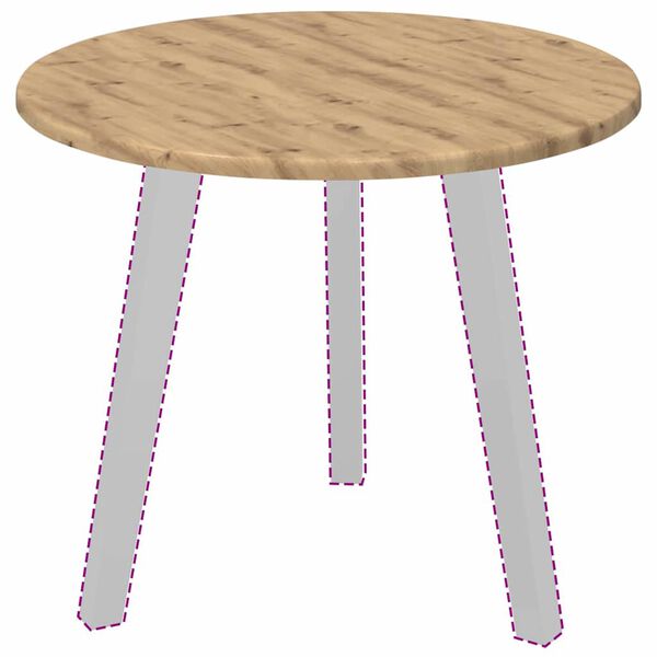 vidaXL Blat stołu dąb artisan 50 x 50 x 1,5 cm Materiał drewnopochodny