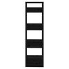 vidaXL Regał na książki/przegroda, czarny, 41x35x125 cm, sosnowy