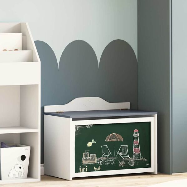 vidaXL Skrzynia z przechowywaniem i frontem z tablicą kredową ROROS