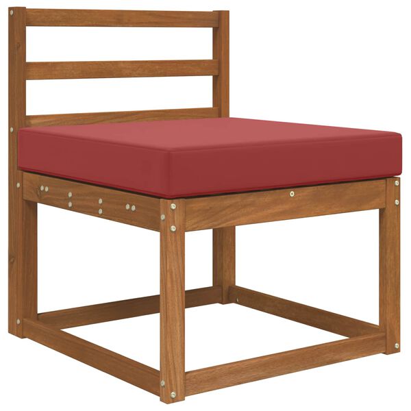 vidaXL Poduszka do sofy na zewnątrz czerwone wino 60 x 60 x 8 cm