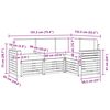 vidaXL Zestawy sof 4 pcs Naturalny i Jasny Szary Lite Drewno Akacji
