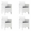 vidaXL Krzesło Ogrodowe 4 pcs Biały 53 x 49 x 85 cm polipropylen
