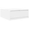 vidaXL Stolik kawowy z szufladami Biały 100x100x40 cm