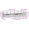 vidaXL Zestawy sof 8 pcs Naturalny Lite Drewno Akacji