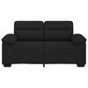 vidaXL Sofa 2-osobowa Czarna 160x81x84 cm Tkanina